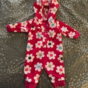 Carter’s Newborn Pink Floral Button Up Romper